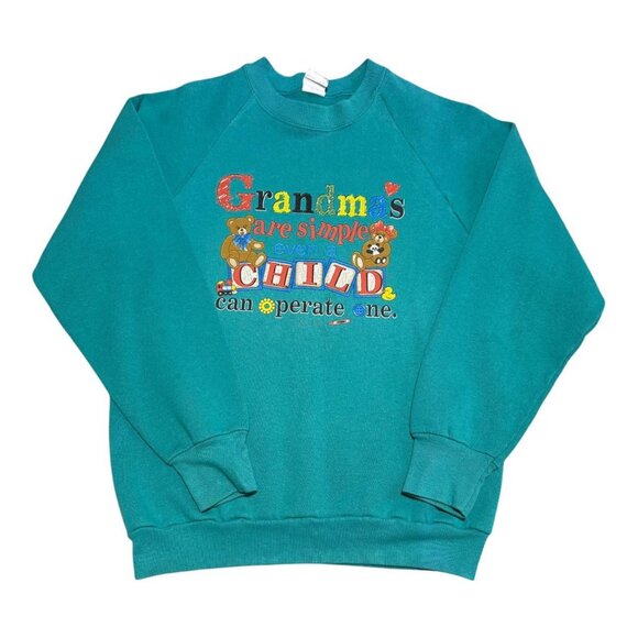 Vintage 80s 90s Grandkid Grandma Comedy‎ Quote Crewneck Sweatshirt Adult Medium - Picture 1 of 6